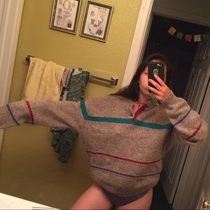 striped henley wool pendleton